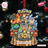 Front view of a 30th anniversary Christmas ornament featuring multiple colorful character figures on a tree background.