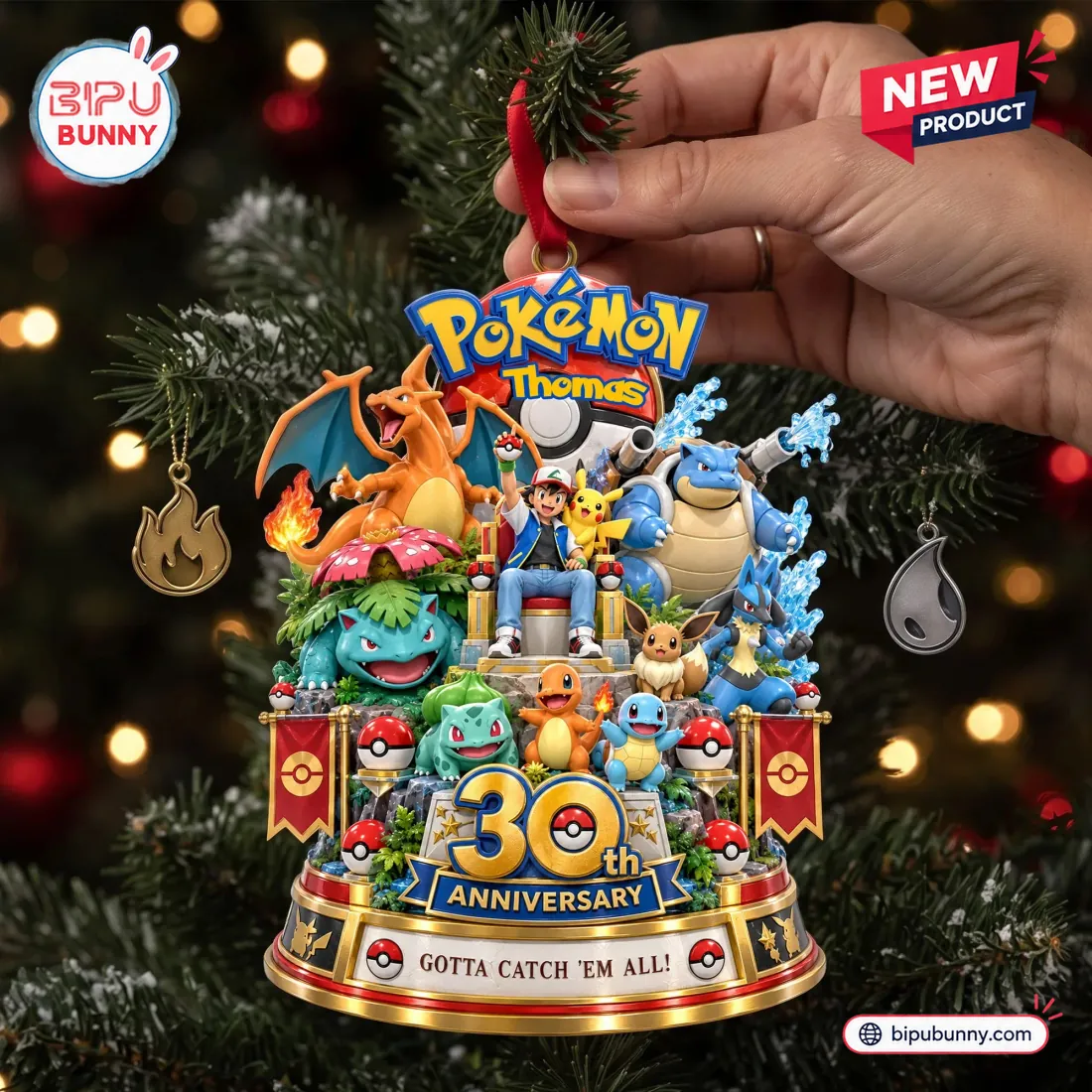 Pokémon 30th Anniversary Christmas Ornament Pokémon 30th Anniversary Christmas Ornament