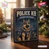 Front view of Police K9 Advent Calendar box with German Shepherd graphic.