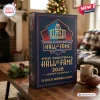 Pro Football Hall of Fame 2026 Advent Calendar box featuring blue and red branding on a wooden table with a mini football.