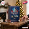 Pro Football Hall of Fame 2026 Advent Calendar box featuring 24 gridiron legend figurines on a table near a Christmas tree.