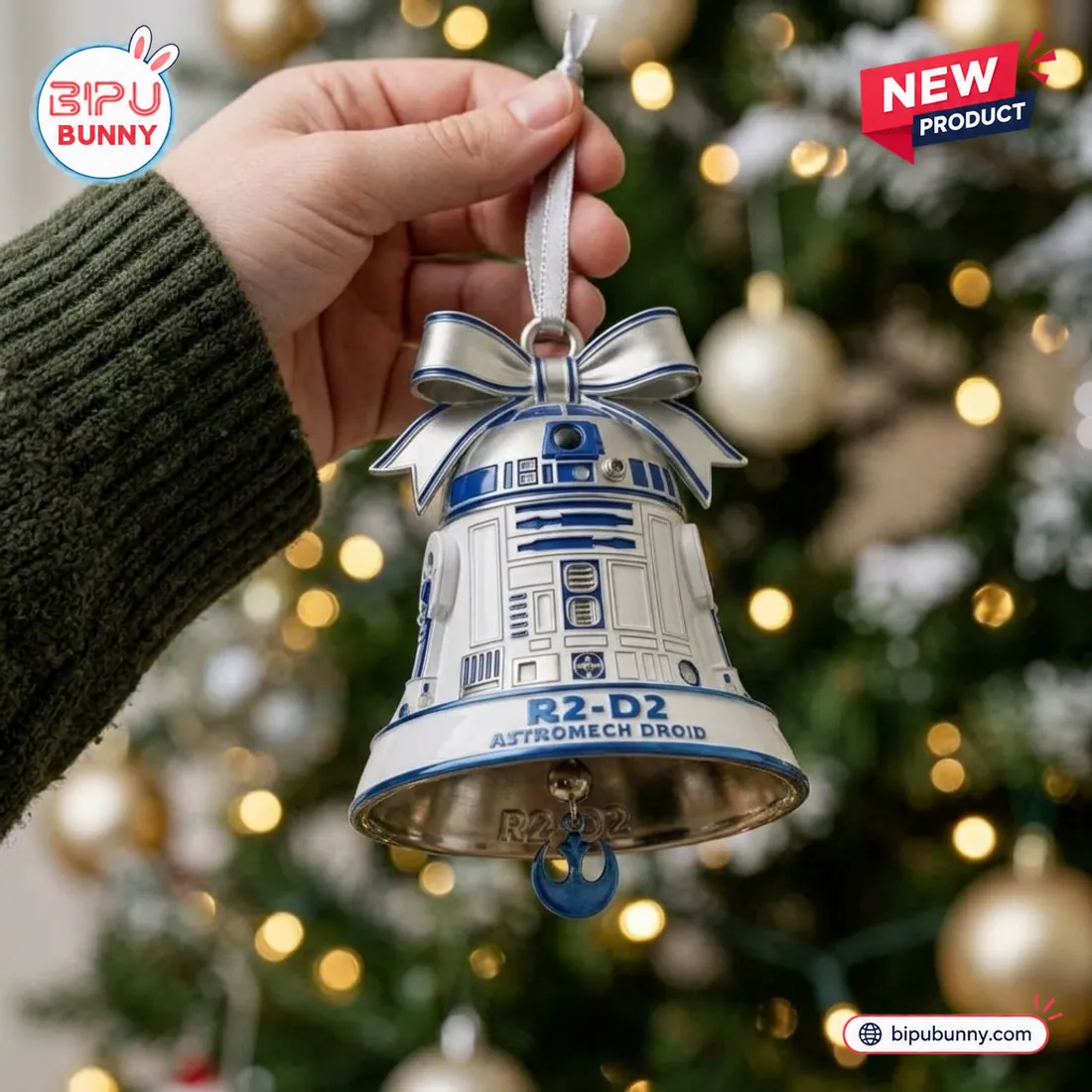R2-D2 Astromech Droid Christmas Bell Ornament R2-D2 Astromech Droid Christmas Bell Ornament