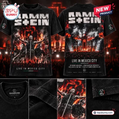 Rammstein Mexico City Concert Tour 2026 Black Shirt