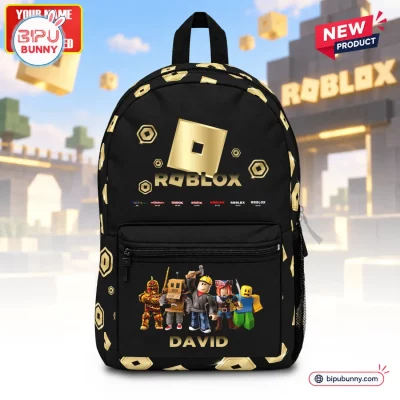 Roblox Black Custom Name Gamer Backpack