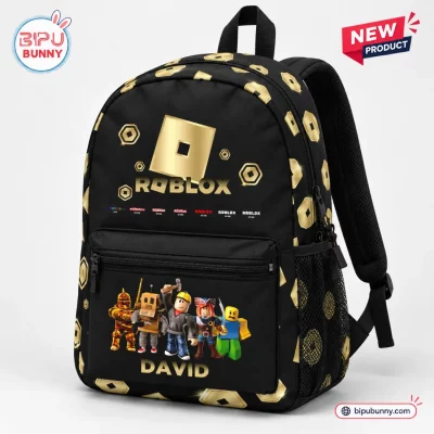 Roblox Black Custom Name Gamer Backpack