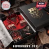 Rush Band Red Black Hawaiian shirt featuring Clockwork Angels album art, owl motifs, and pentagram designs in a gift box.