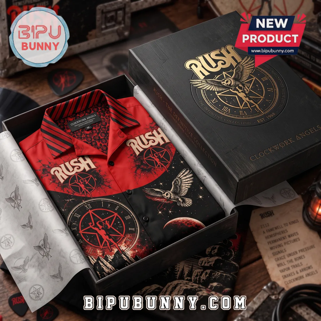 Rush Band Red Black Limited Edition Hawaiian Shirt Rush Band Red Black Limited Edition Hawaiian Shirt