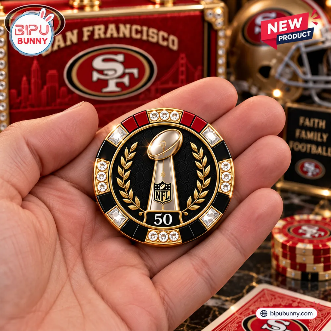 San Francisco 49ers Deluxe Poker Set San Francisco 49ers Deluxe Poker Set