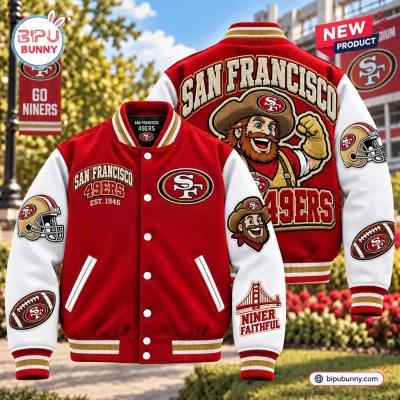 San Francisco 49ers Football Mascot Baseball Jacket