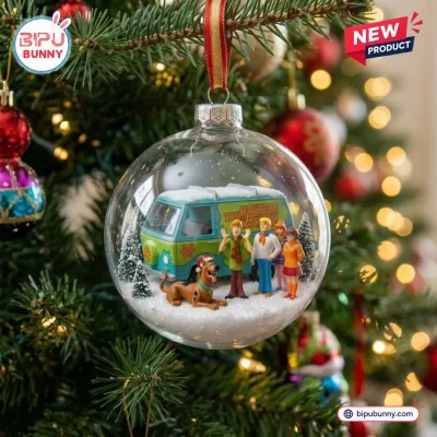 Scooby-Doo Mystery Machine Glass Christmas Ornament