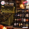 Front view of an SCP-3008 Infinite Store Halloween Advent Calendar box with numbered daily charms.