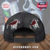 Scream Movie Ghostface Horror Distressed Black Baseball Cap with torn red fabric details and adjustable snapback strap.