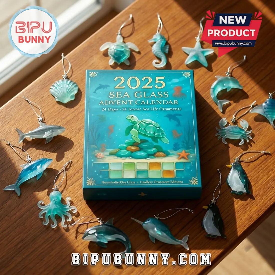 Sea Glass Advent Calendar Ocean Life Ornaments Sea Glass Advent Calendar Ocean Life Ornaments