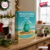 Sea Glass Gnome Advent Calendar 2026 box featuring a teal gnome in a snow globe on a wooden table with Christmas decor.