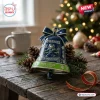 Seattle Seahawks 50th Anniversary Bell Ornament features a blue and green design with a football mascot and 1976-2026 text.