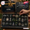 Seattle Seahawks Christmas Advent Calendar 2026 containing twenty-four miniature team-themed holiday ornaments in navy gold.