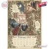 Front view of the Shakespearean Year 2027 Wall Calendar showing February with Romeo and Juliet artwork.