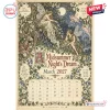 Front view of the Shakespearean Year 2027 Wall Calendar showing March with a fairy illustration.