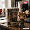 Front view of Silent Hill 2 James vinyl figure standing beside its packaging box.