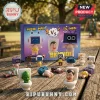 Skibidi Toilet Figure Character Action Toy Set featuring television and speaker-headed figurines on a wooden park table.