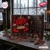 Front view of Slayer Christmas Advent Calendar blind box displayed with metal ornaments and bullets on a table.