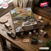 Angled view of Smokey and the Bandit 50th Anniversary Advent Calendar box on a wooden table with toys.