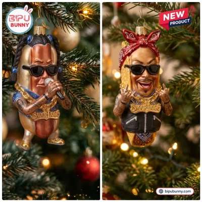 Snoop Dogg Hot Dog Christmas Ornament