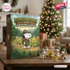 Front view of a 2026 Beagle Scout advent calendar featuring cartoon characters camping in a forest.