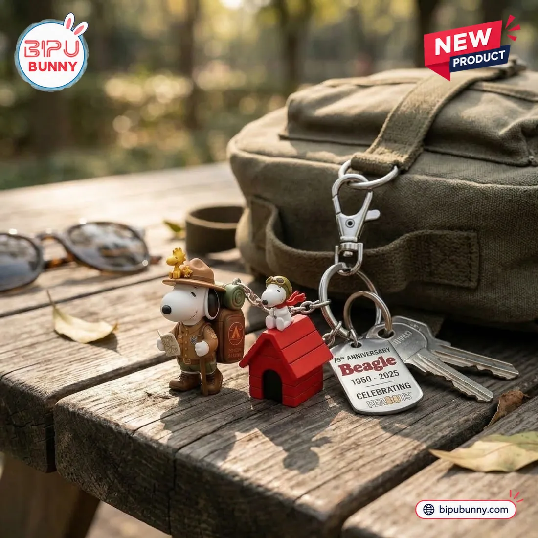 Snoopy Red Doghouse Beagle 75th Anniversary Keychain Snoopy Red Doghouse Beagle 75th Anniversary Keychain