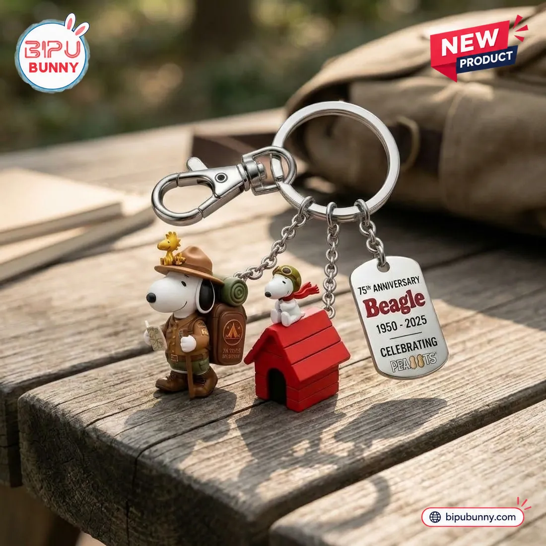 Snoopy Red Doghouse Beagle 75th Anniversary Keychain Snoopy Red Doghouse Beagle 75th Anniversary Keychain