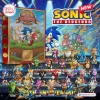Sonic The Hedgehog 35th Anniversary Advent Calendar with 24 character figurines including Tails, Knuckles, and Shadow.