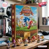 Sonic The Hedgehog 35th Anniversary Advent Calendar box features characters and 24 individual mini figures on a wooden desk.