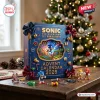 Sonic The Hedgehog 35th Anniversary Advent Calendar 2026 features a blue box with gold bows and iconic character figurines.