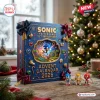 Sonic The Hedgehog 35th Anniversary Advent Calendar 2026 features a blue box with gold accents, bows, and character ornaments.