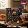 SpongeBob SquarePants 2026 Halloween Character Advent Calendar featuring 24 numbered doors and cartoon figure figurines.