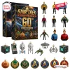Front view of Star Trek 60th Anniversary Christmas Advent Calendar with assorted character and ship ornaments.