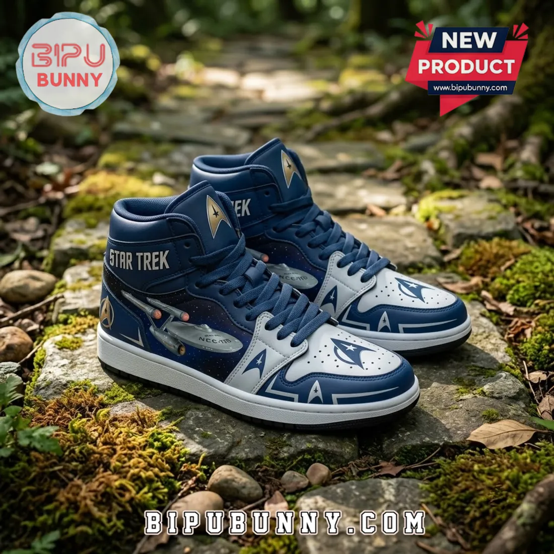 Star Trek NCC-1701 Enterprise Navy Blue Air Jordan 1 Star Trek NCC-1701 Enterprise Navy Blue Air Jordan 1