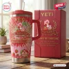 Front view of Strawberry Shortcake 53rd Anniversary Stanley Tumbler next to a matching red box.