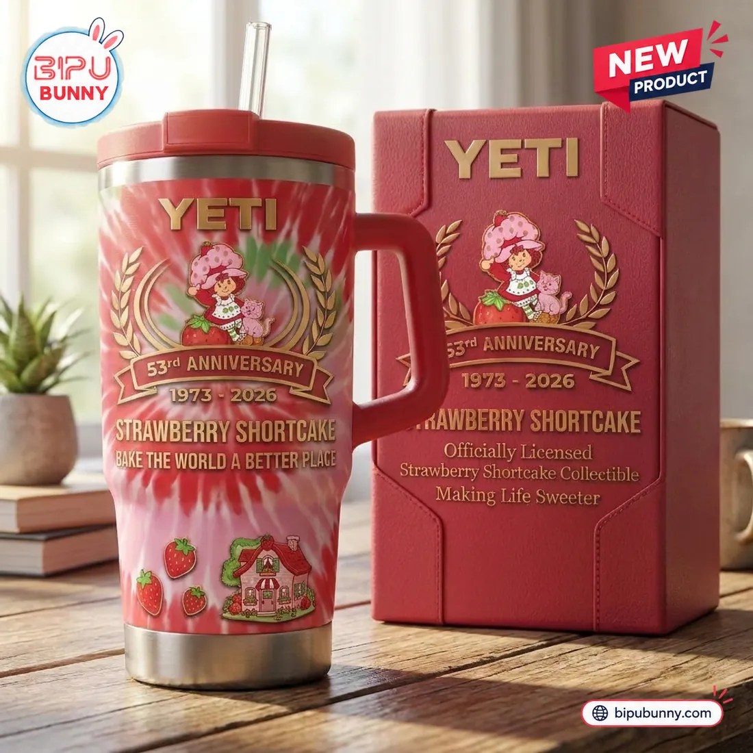 Strawberry Shortcake 53rd Anniversary Stanley Tumbler Strawberry Shortcake 53rd Anniversary Stanley Tumbler
