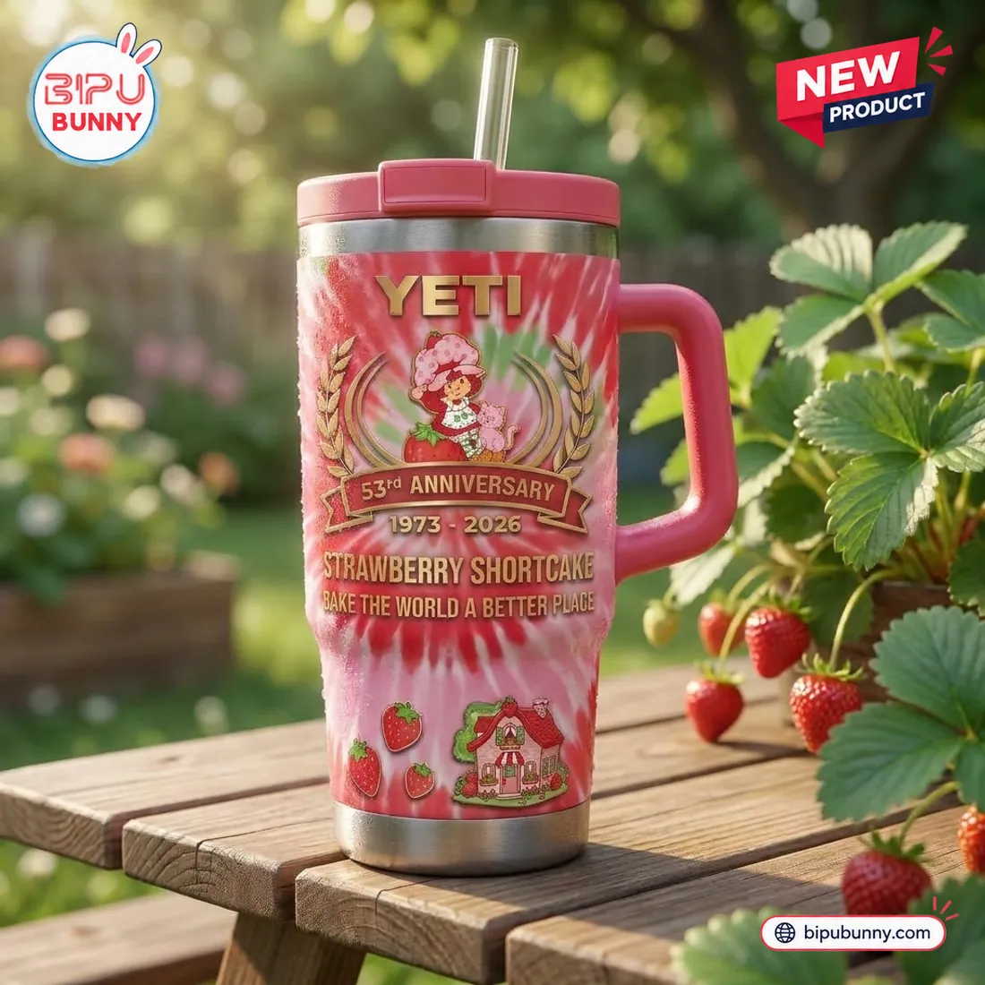 Strawberry Shortcake 53rd Anniversary Stanley Tumbler Strawberry Shortcake 53rd Anniversary Stanley Tumbler