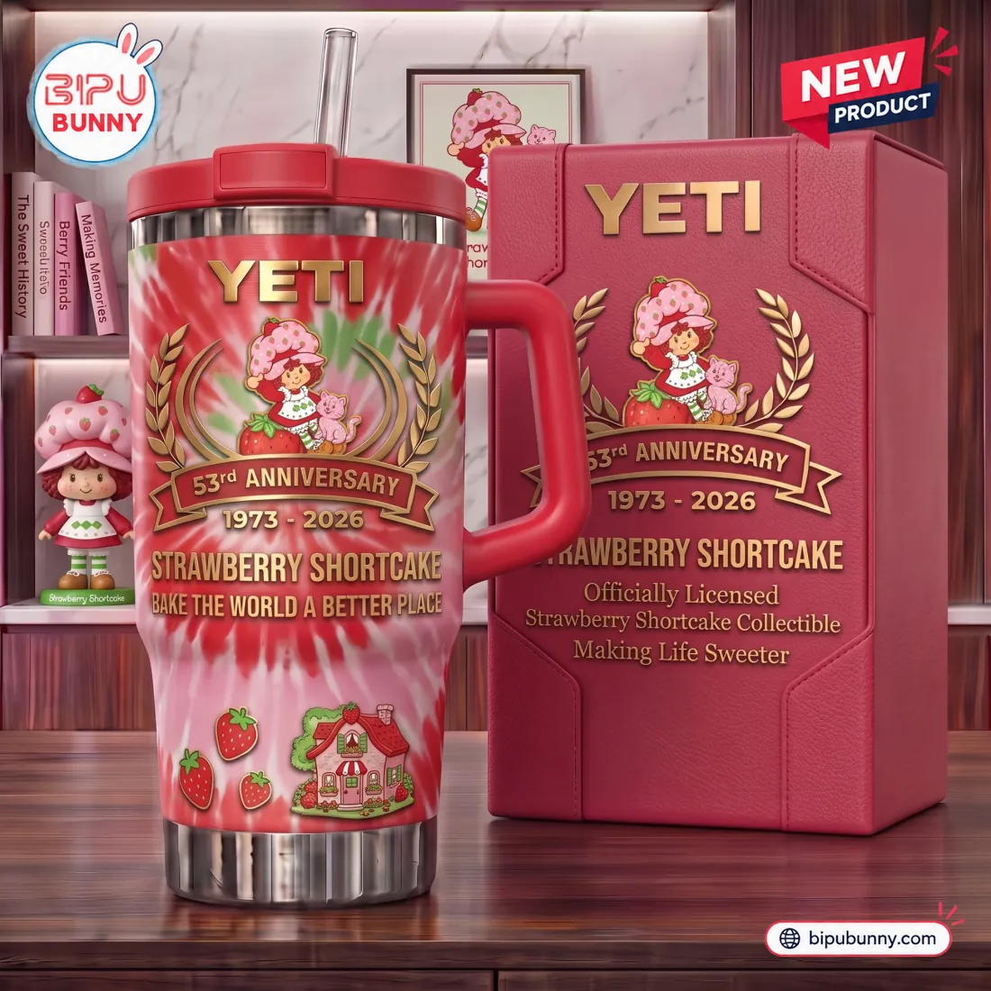 Strawberry Shortcake 53rd Anniversary Stanley Tumbler Strawberry Shortcake 53rd Anniversary Stanley Tumbler