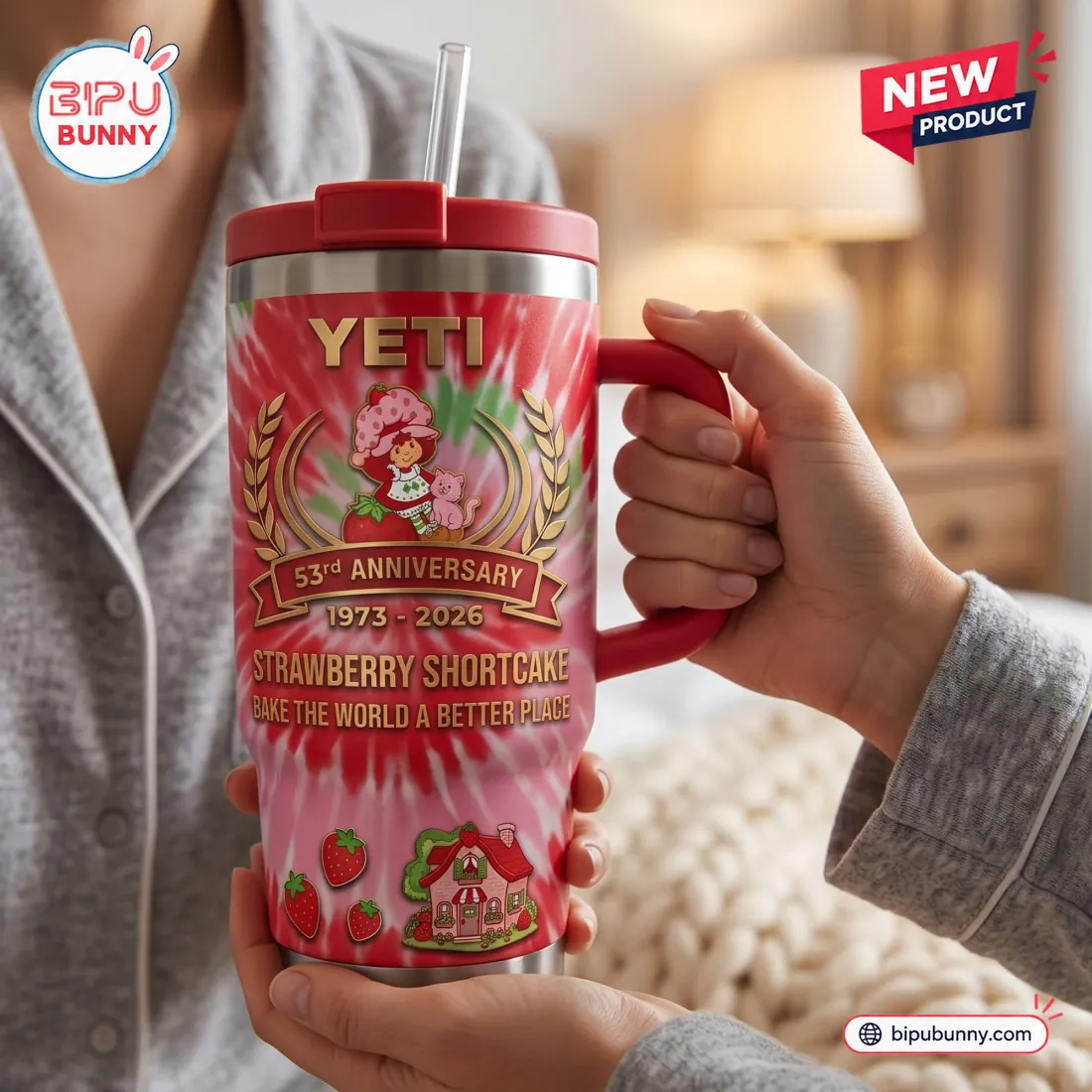Strawberry Shortcake 53rd Anniversary Stanley Tumbler Strawberry Shortcake 53rd Anniversary Stanley Tumbler