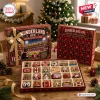 Front view of Sunderland AFC Christmas Advent Calendar 2026 with open tray revealing 24 festive collectible ornaments.