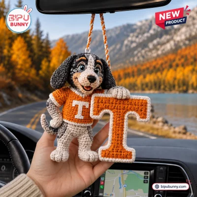 Tennessee Volunteers Crochet Mascot Car Ornament