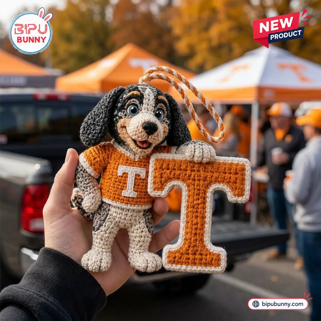 Tennessee Volunteers Crochet Mascot Car Ornament Tennessee Volunteers Crochet Mascot Car Ornament