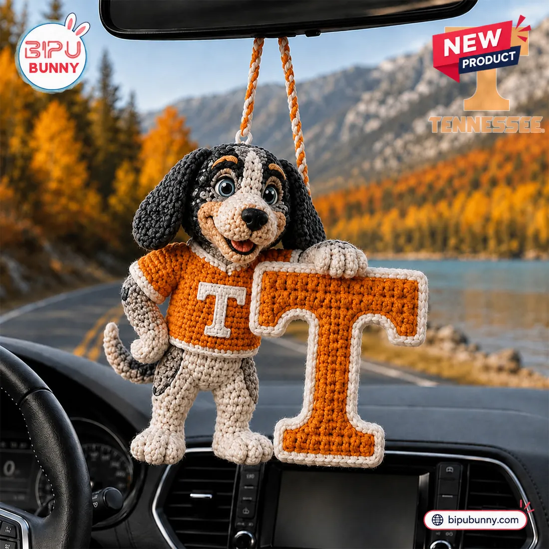 Tennessee Volunteers Crochet Mascot Car Ornament Tennessee Volunteers Crochet Mascot Car Ornament