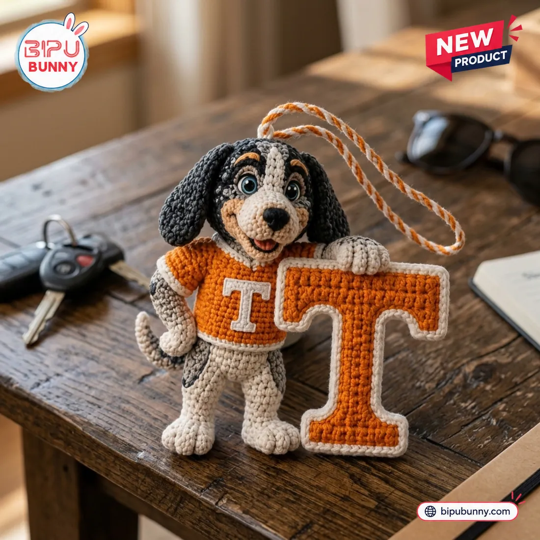 Tennessee Volunteers Crochet Mascot Car Ornament Tennessee Volunteers Crochet Mascot Car Ornament