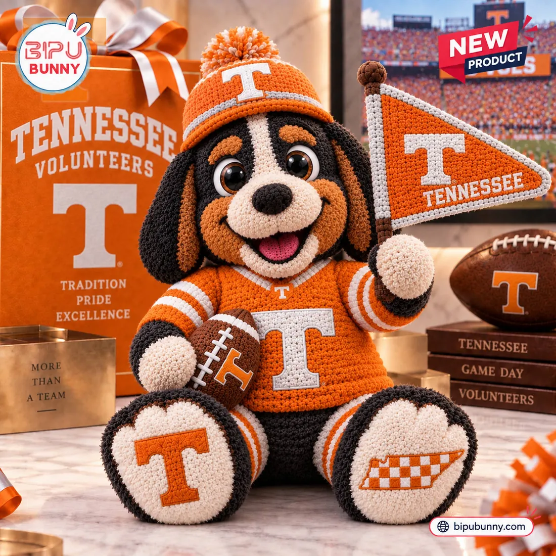 Tennessee Volunteers Mascot Crocheted Plush Doll Tennessee Volunteers Mascot Crocheted Plush Doll