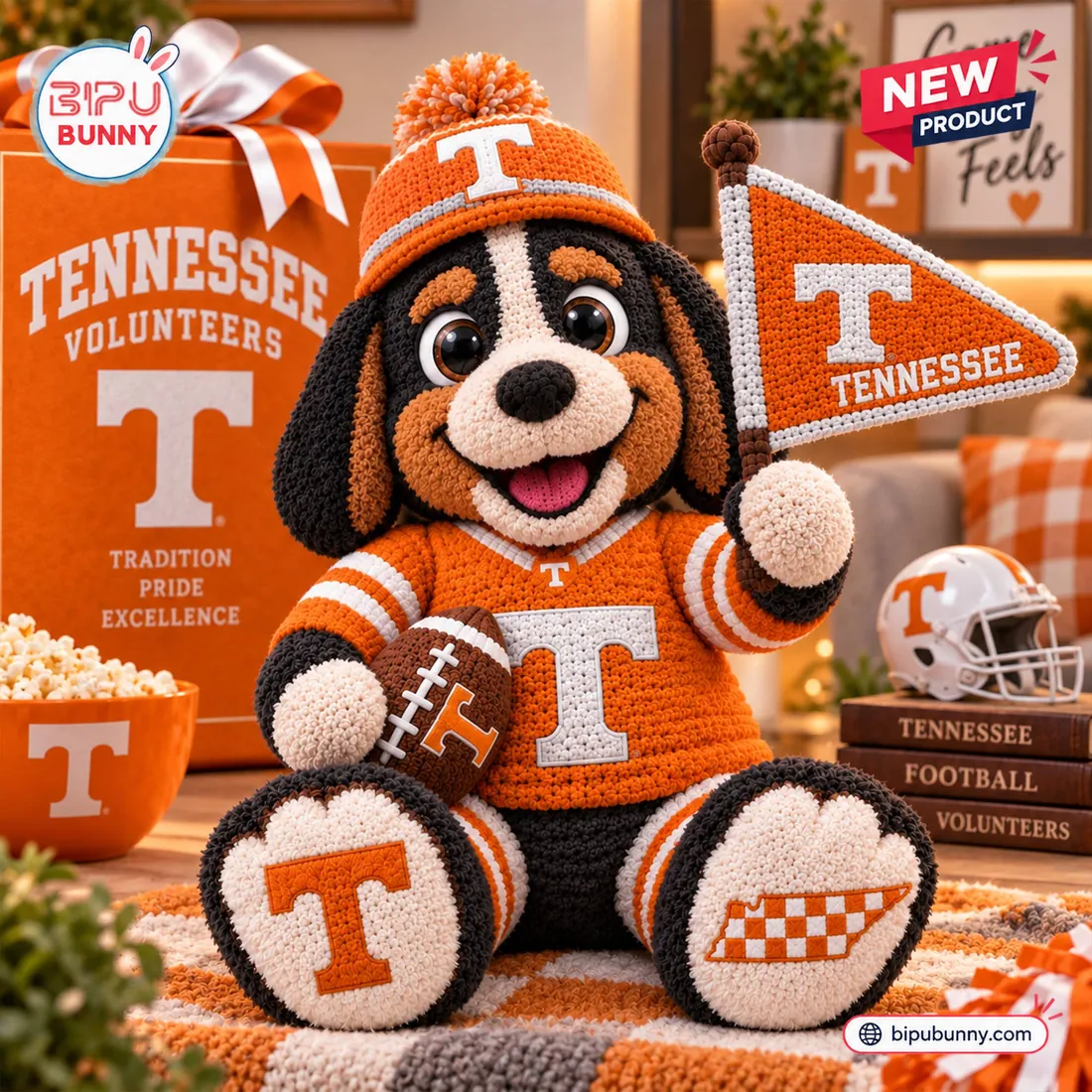 Tennessee Volunteers Mascot Crocheted Plush Doll Tennessee Volunteers Mascot Crocheted Plush Doll