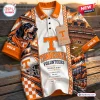 Front view of the Tennessee Volunteers NCAA Mascot Polo Shirt featuring hound and stadium graphics.